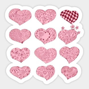 hearts set Sticker